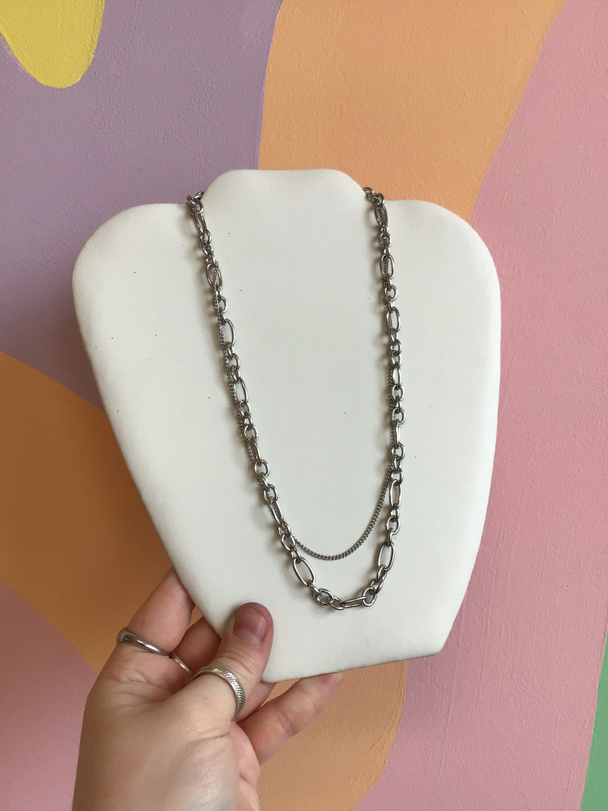 Titanium Dual Chain Necklace