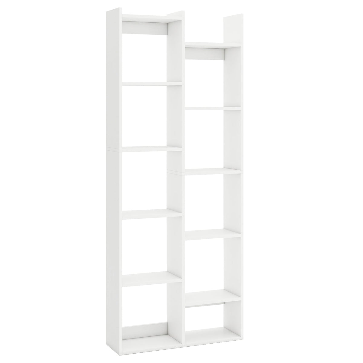 11-Tier Modern Book Organizer Bookcase with Anti-Tipping Kits