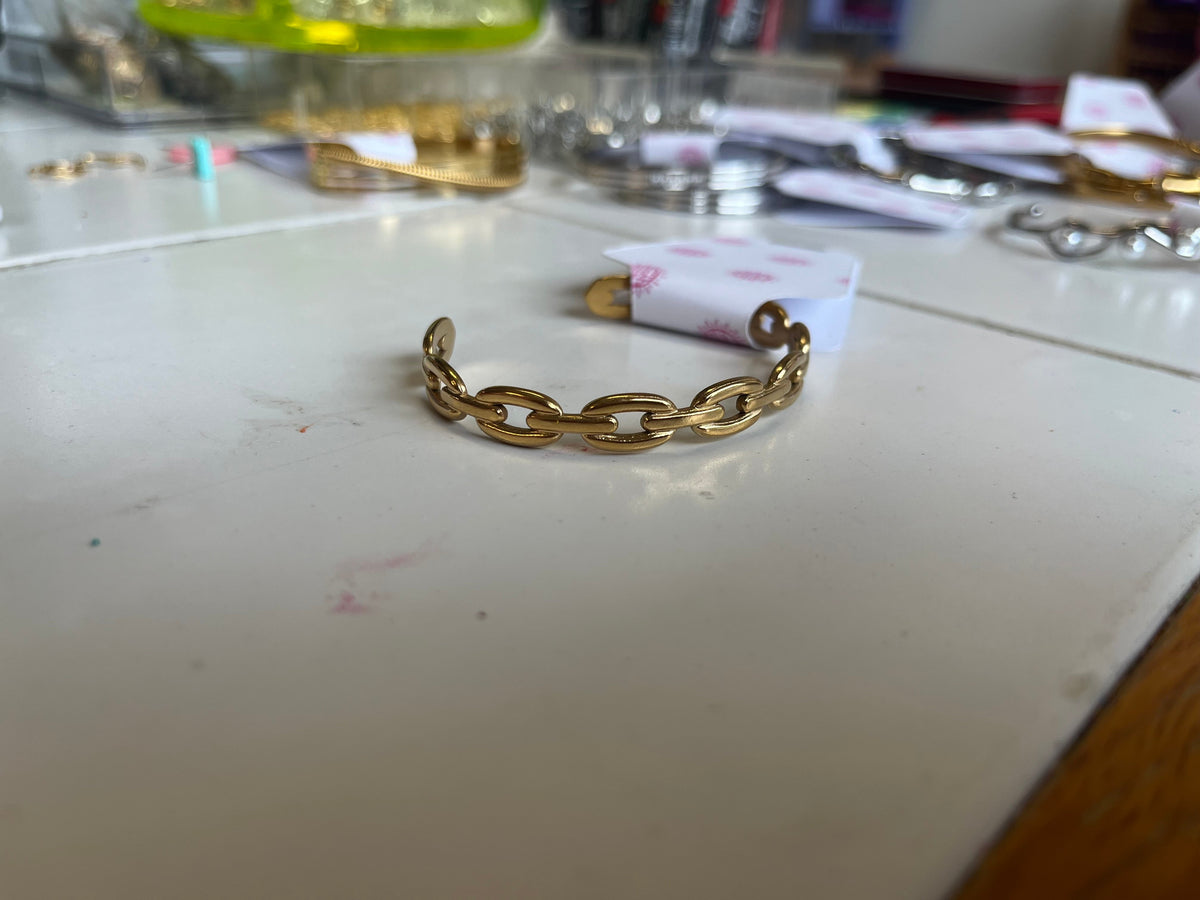 Classic Chainlink Band Titanium Bracelet