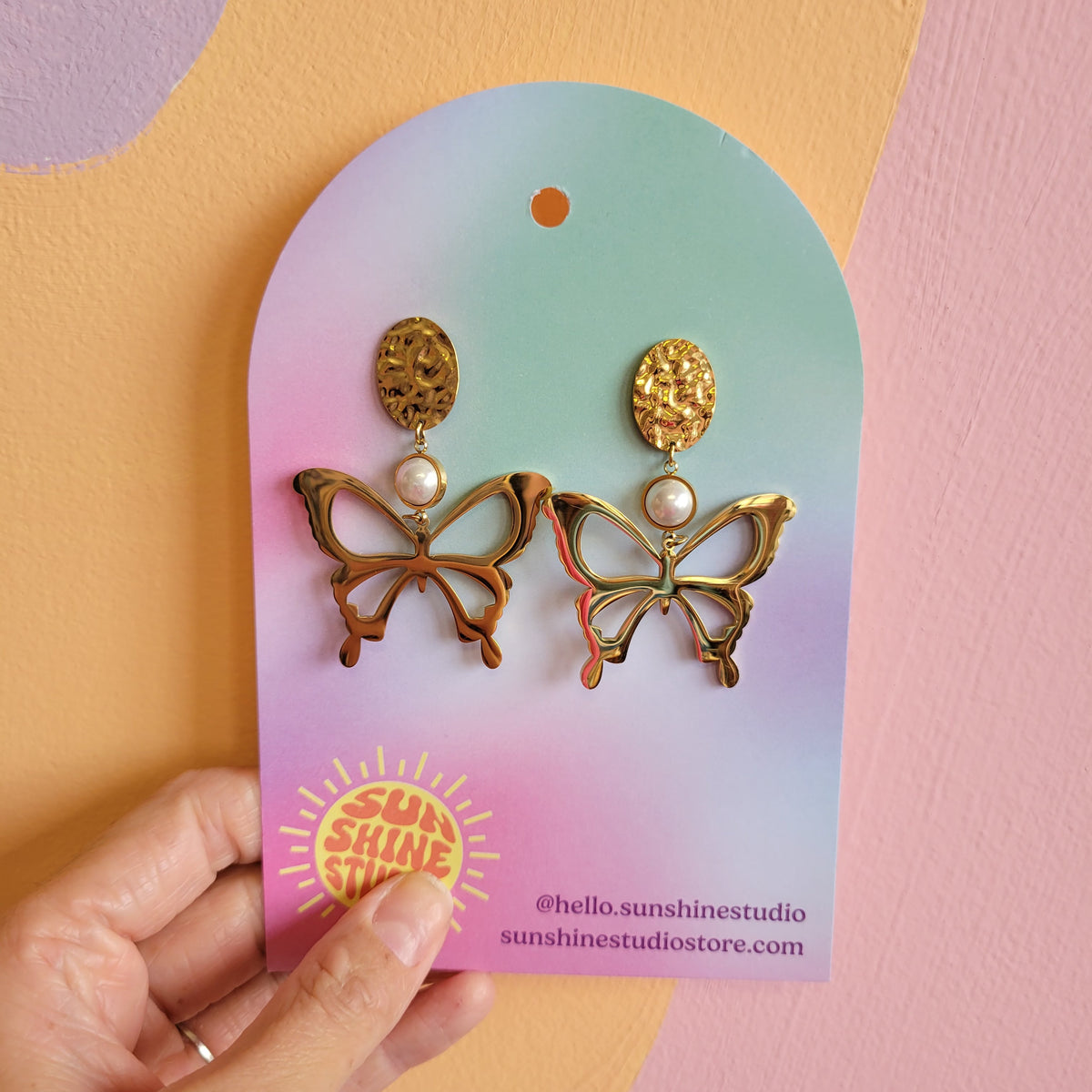 Large Titanium Butterflies