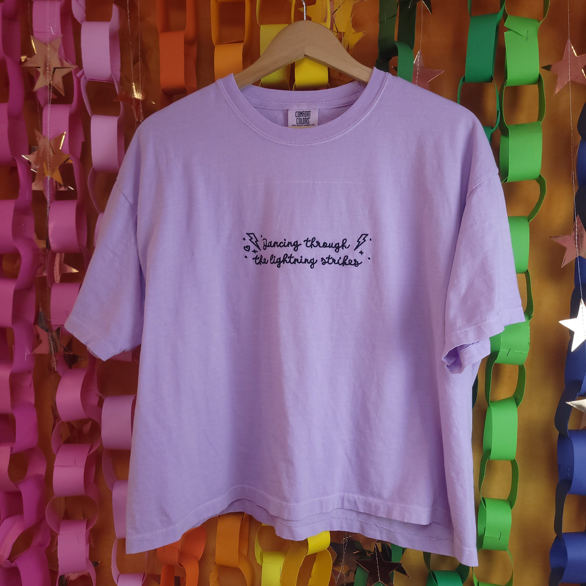 Dancing Through The Lightning Strikes Eras Embroidered Tops