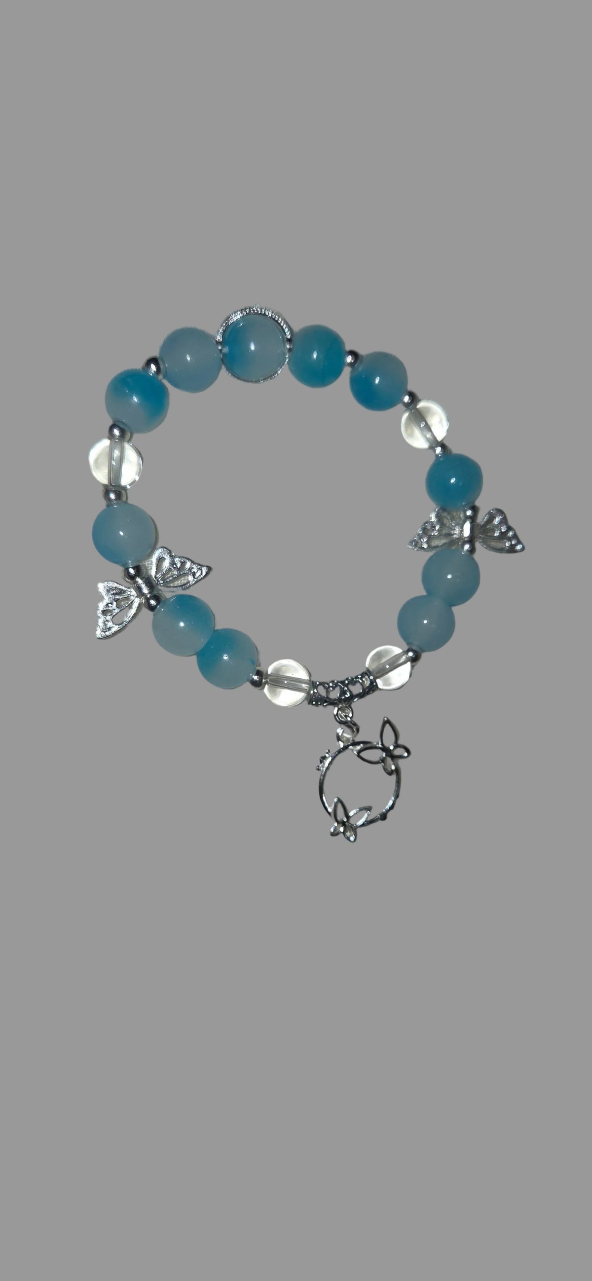 Boho Beaded Bracelet With Butterfly Charm