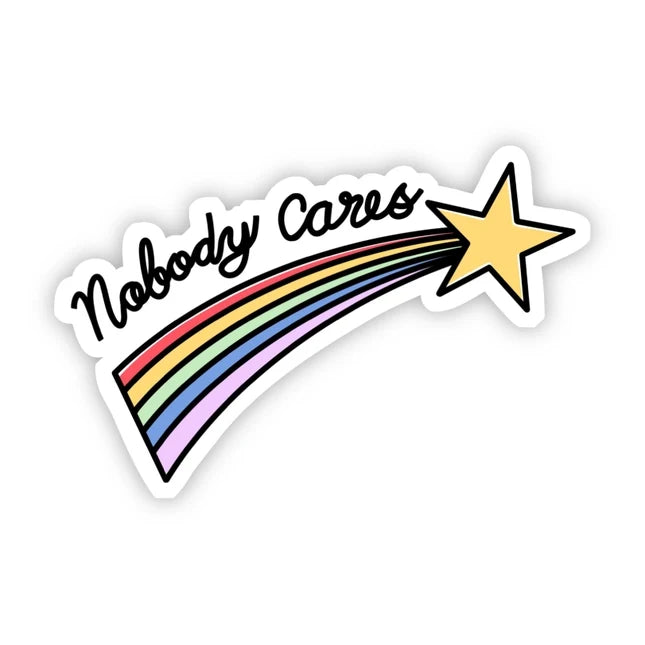 "Nobody Cares" Shooting Star Sticker