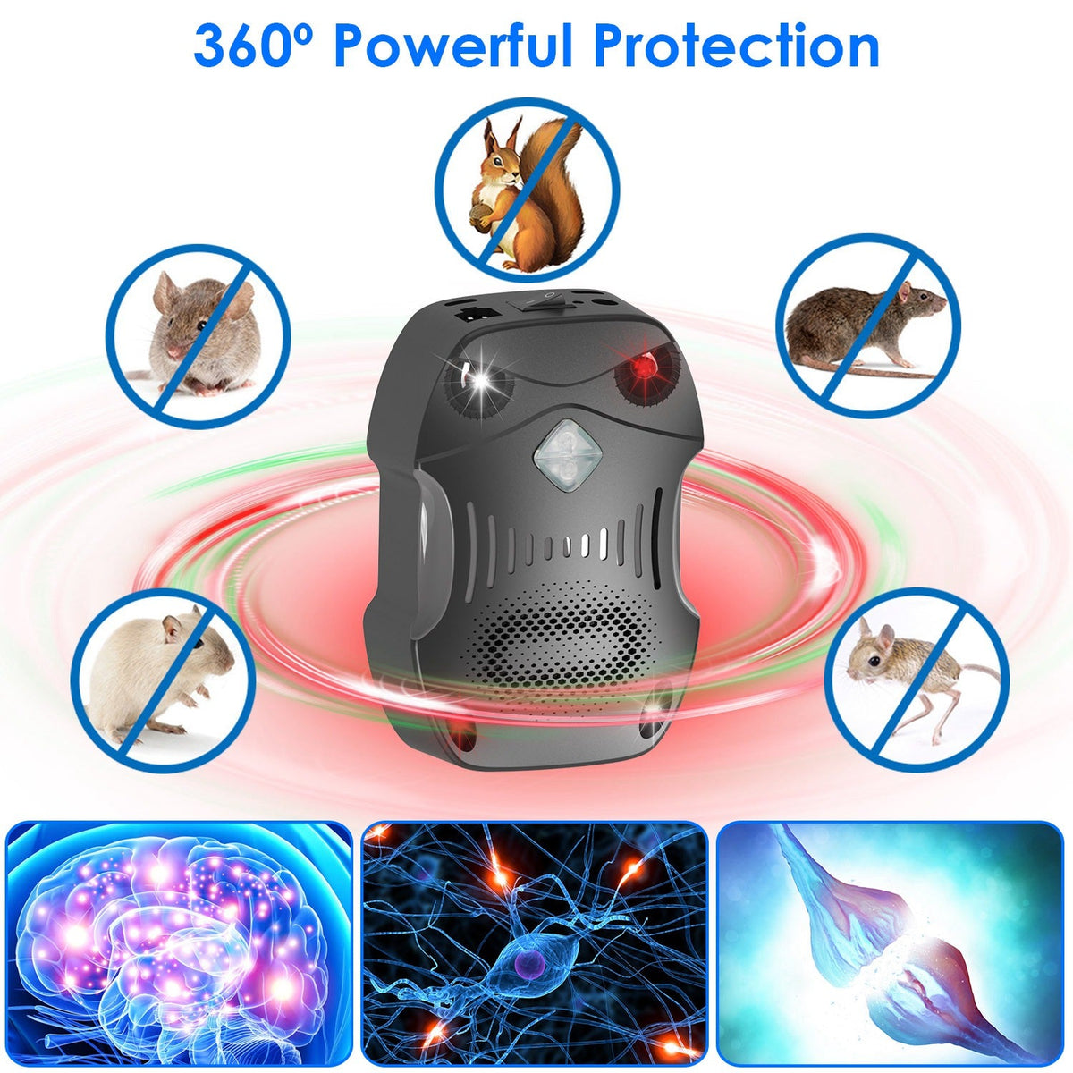 Under Hood Ultrasonic Rodent Repeller for Vehicle 2 Pack