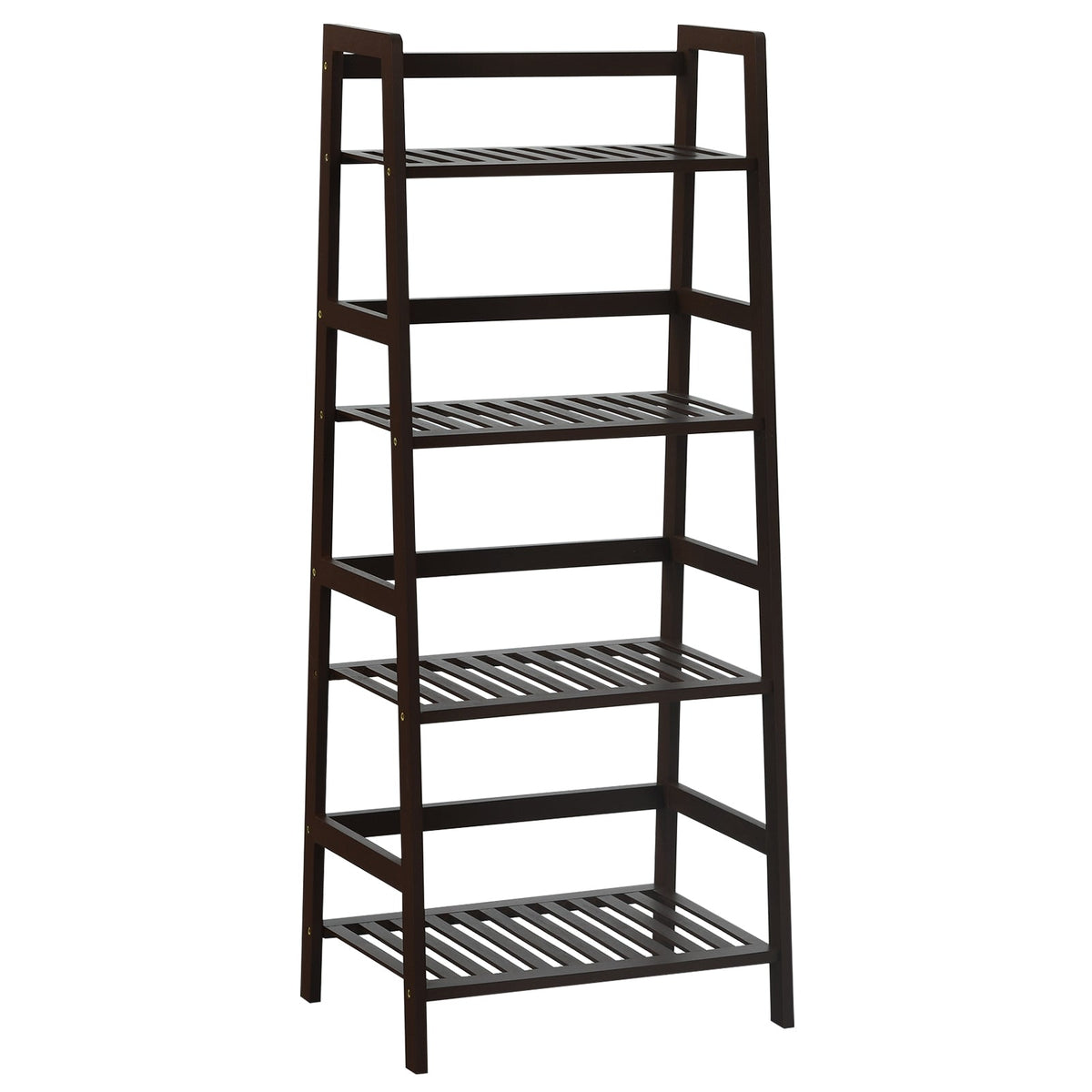 4-Tier Bamboo Plant Rack with Guardrails Stable and Space-Saving