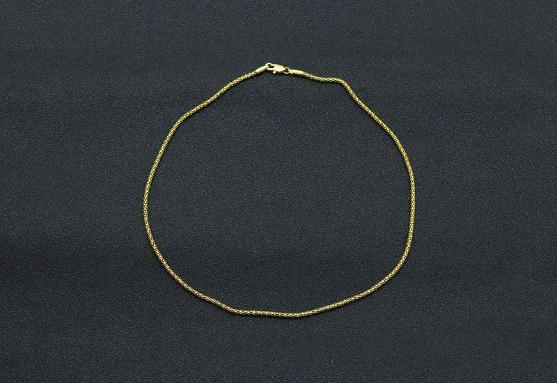18 Gold Filled Solid Rope Chain Necklace, Sku#A108
