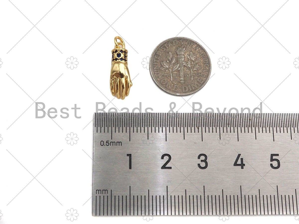 CZ Micro Pave Hand Shape Pendant/Charm,Cubic Zirconia Charm,