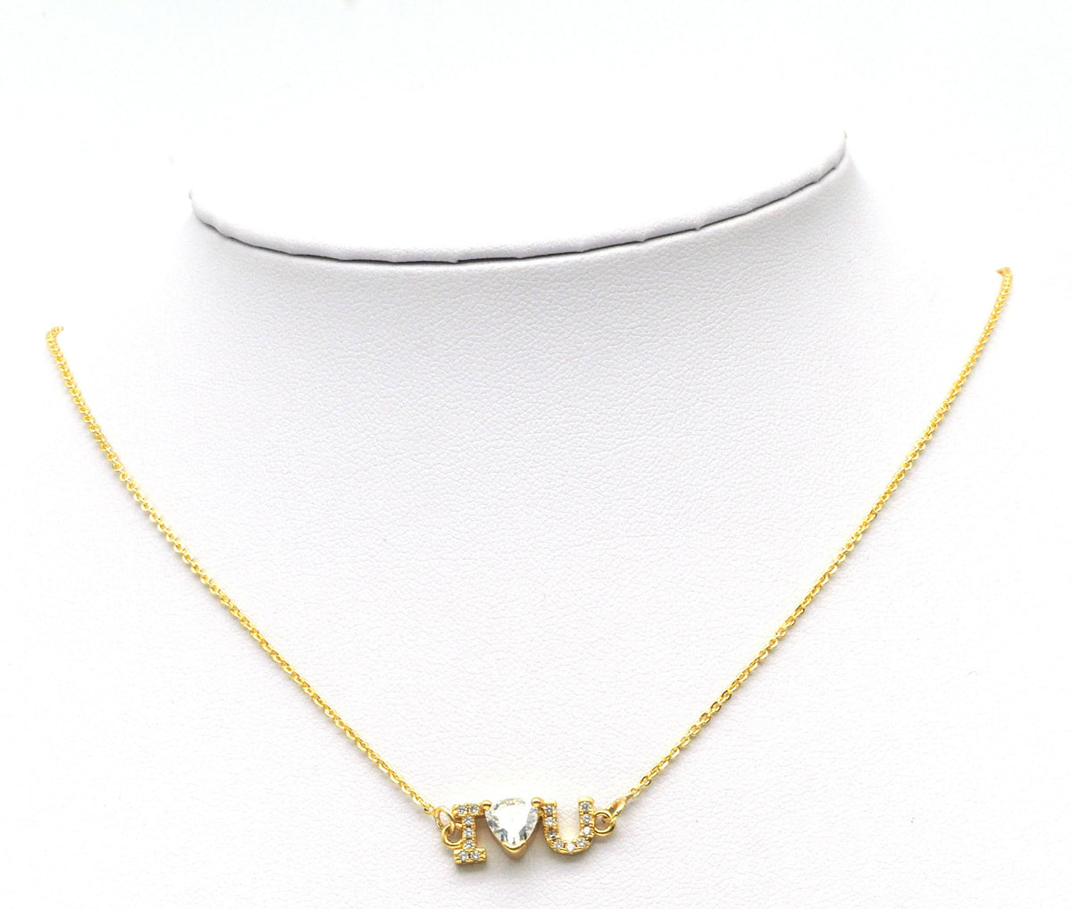 CZ I Love You Heart Connector, Sku#LK602
