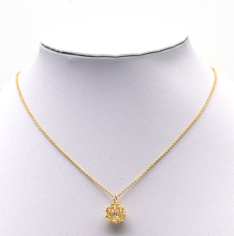 CZ Round Ball with big CZ Inside Charm, Sku#CP43