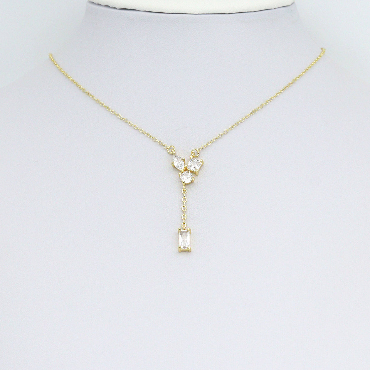 CZ Oval Square Round Rectangle Connector Charm Pendant, Sku#LK1091