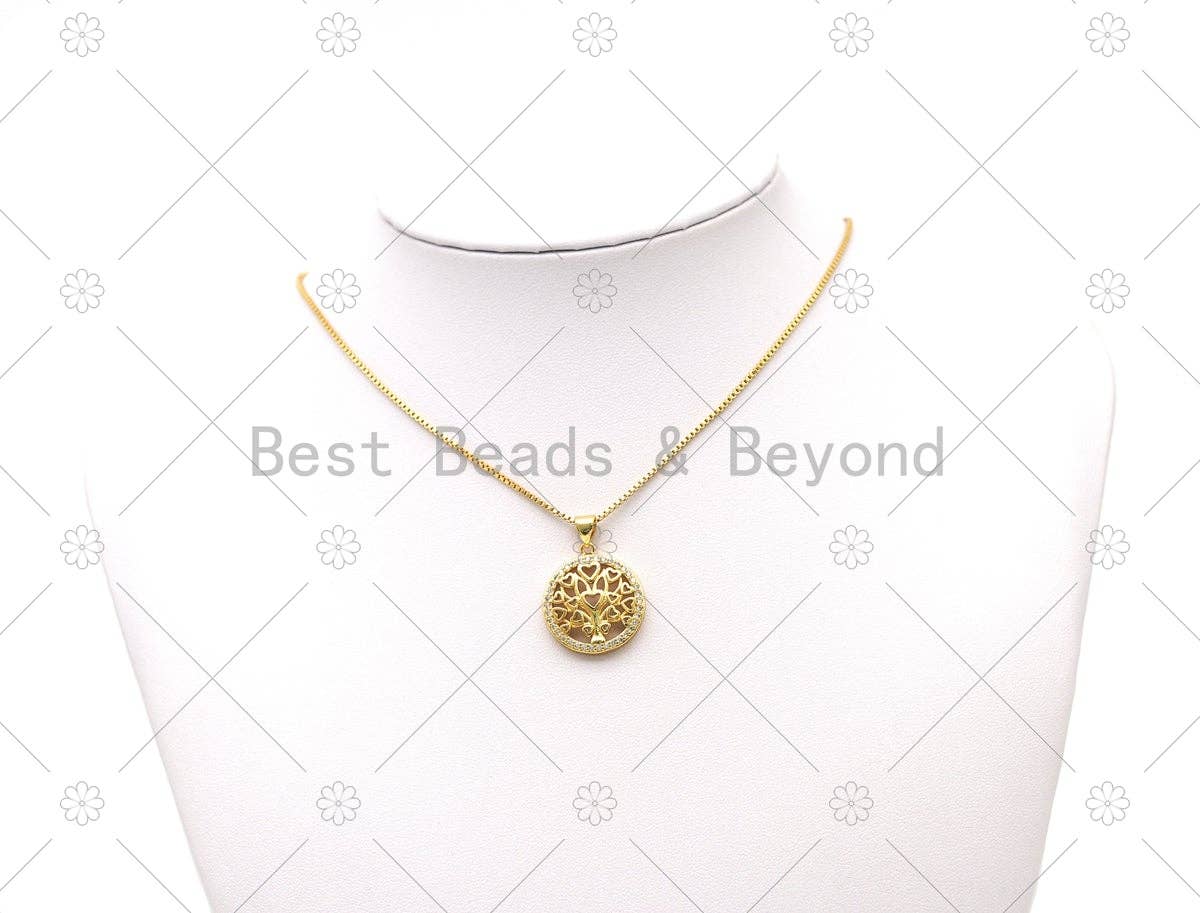 CZ Life Tree Charm, Sku#LK562