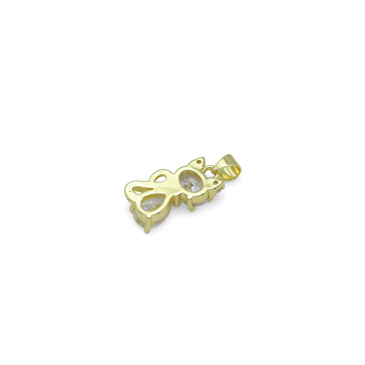Crystal Cute Cat Charm Pendant, Sku#LK1015