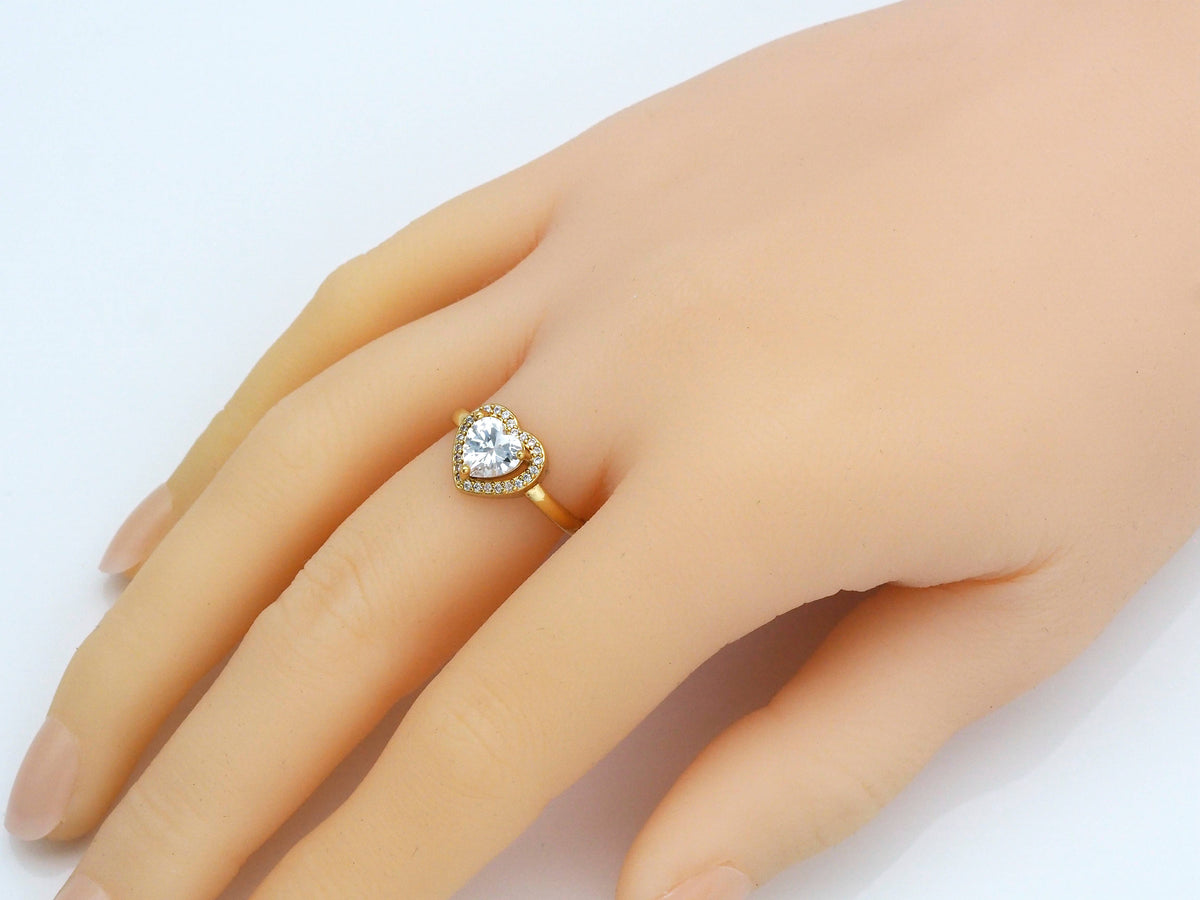Diamond CZ Heart Ring,X236