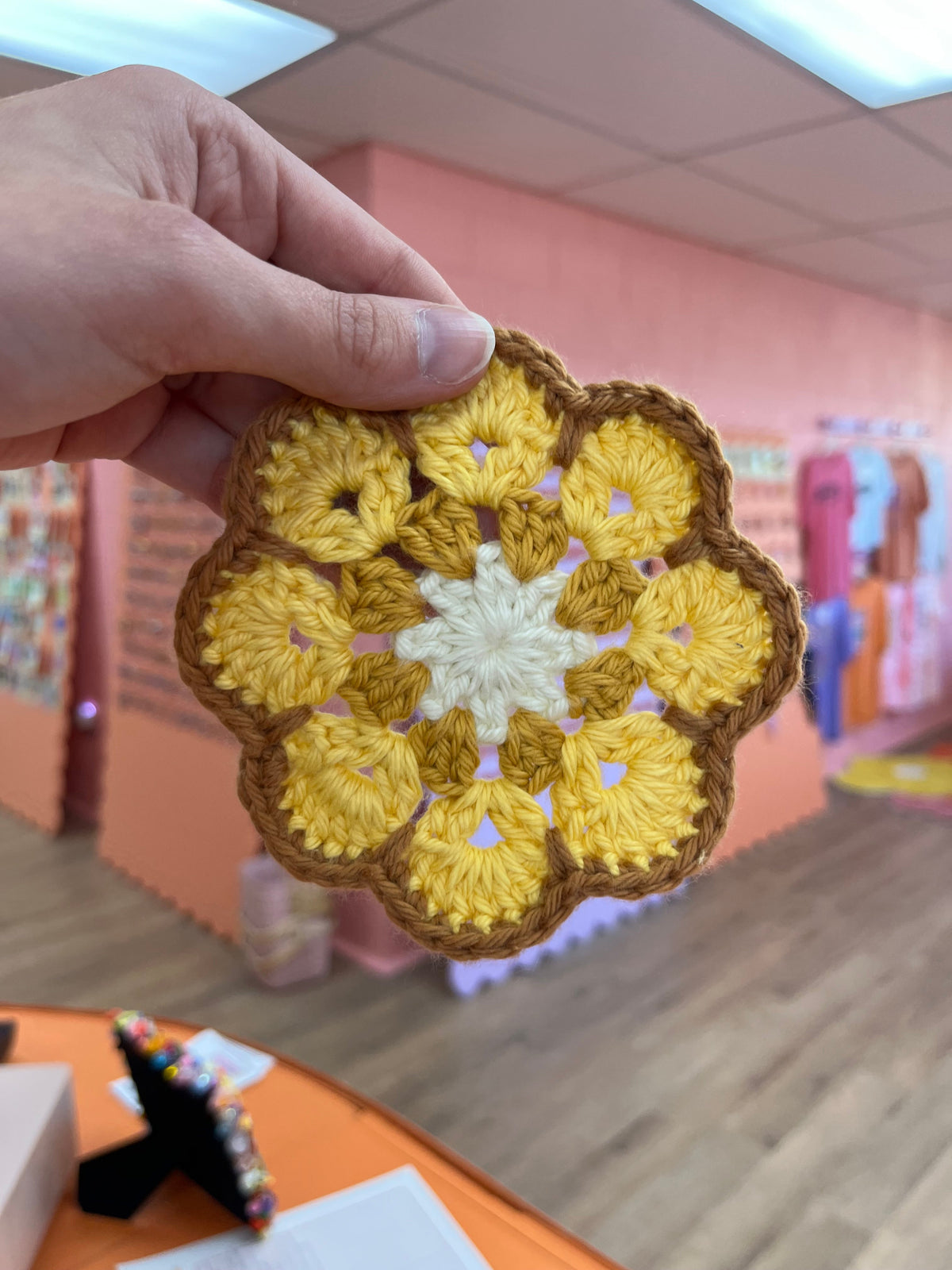 Crochet Flower Coaster