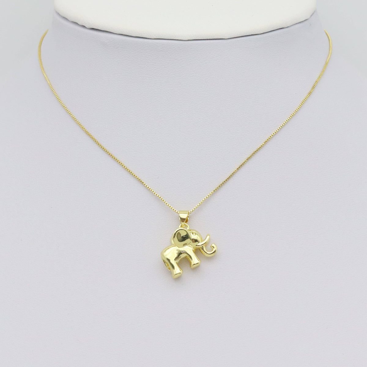 3D Gold Elephant Charm, Sku#LK909