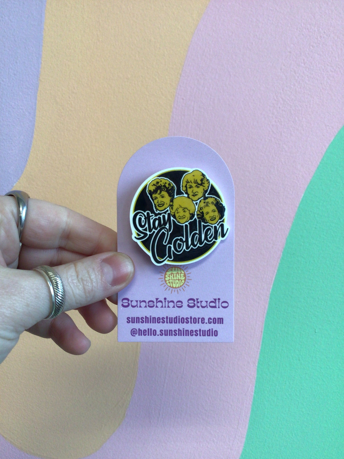 Stay Golden Acrylic Pin