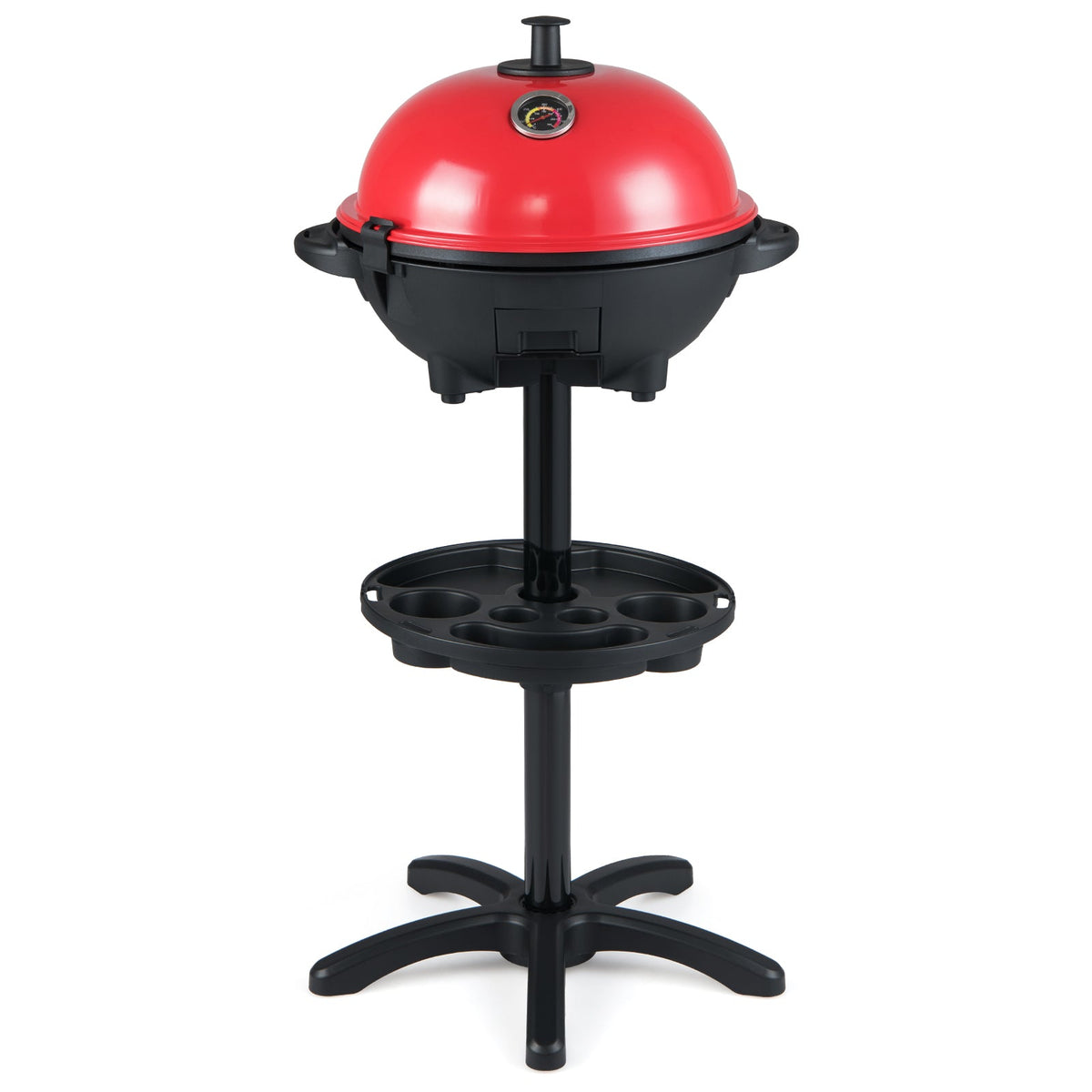 Electric BBQ Grill 1200W Indoor Outdoor Grill with 2-Zone Non-Stick Grilling Plate