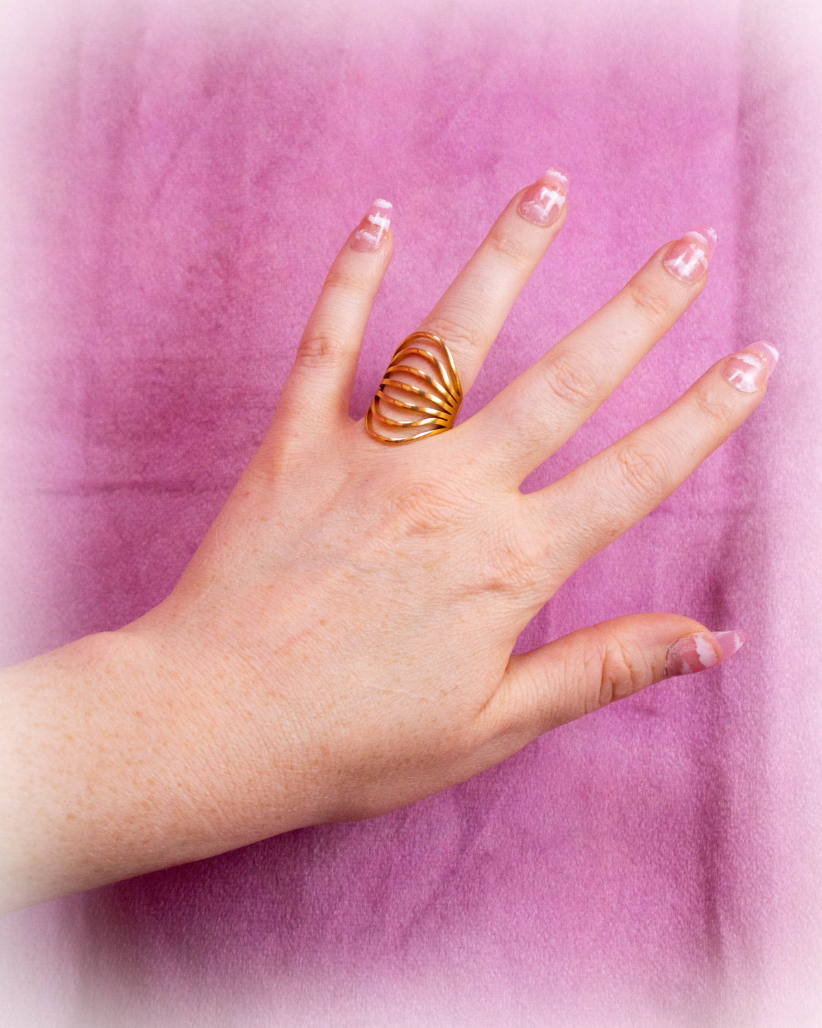 Fanning Out Titanium Ring