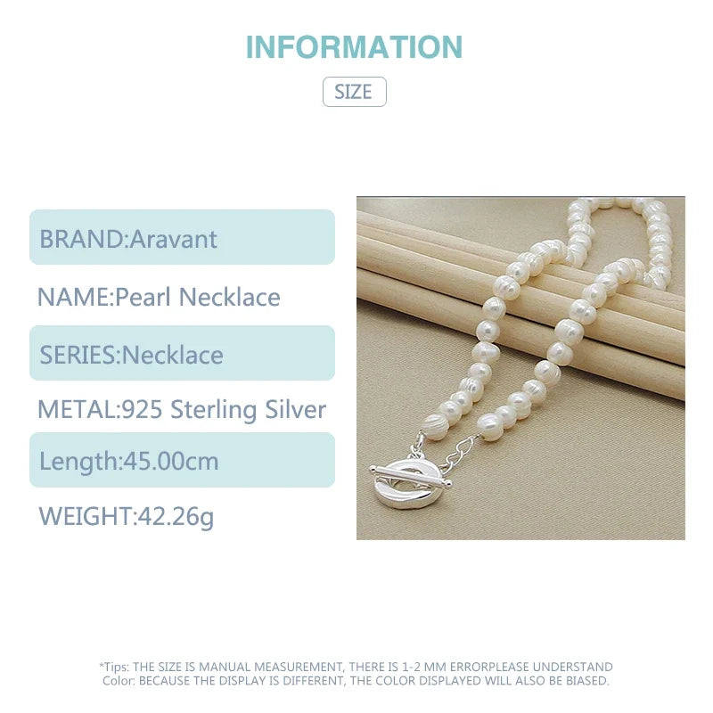 Freshwater Pearl Necklaces 925 Silver Necklace For Women Wedding Fashion Jewelry