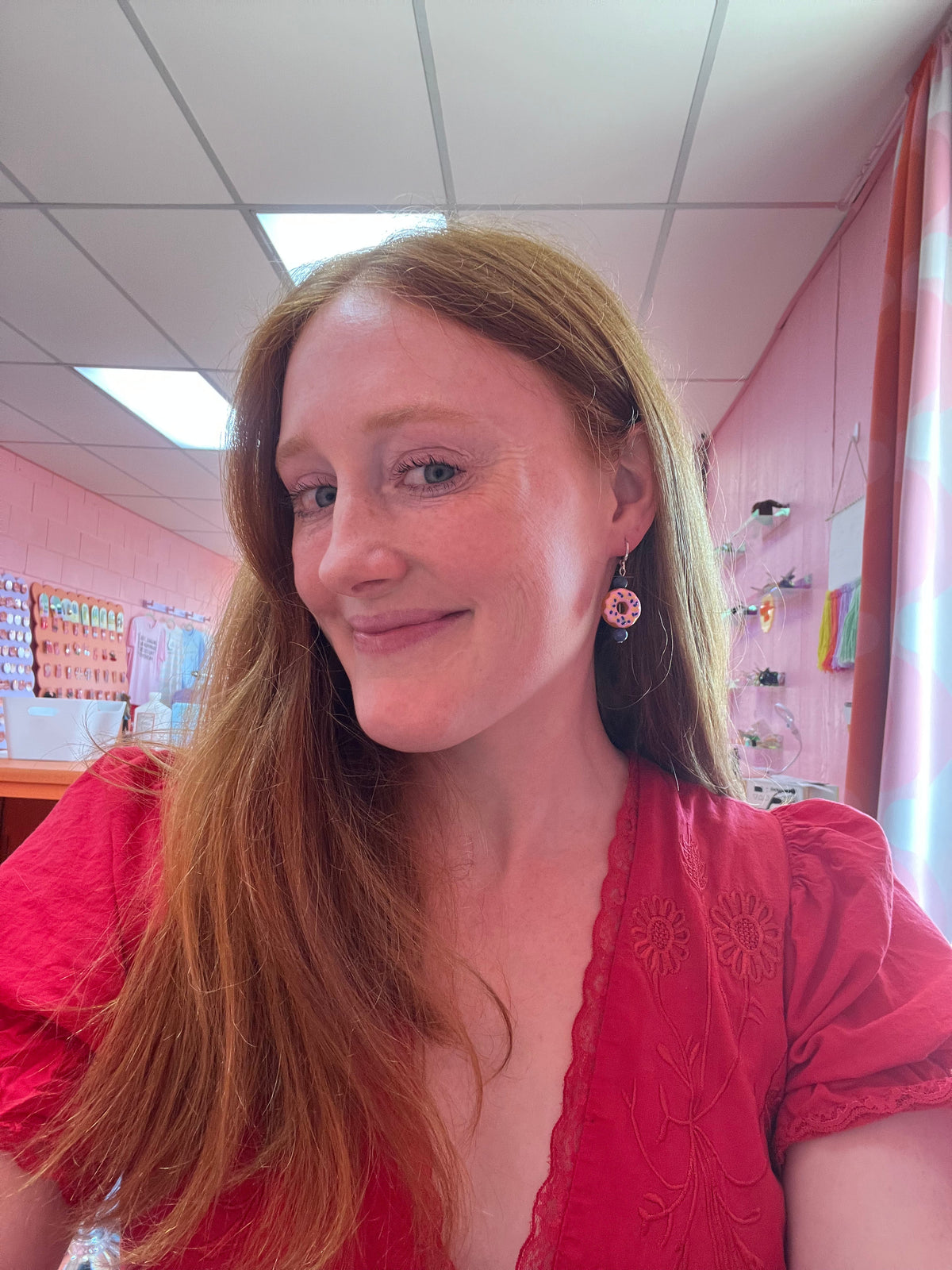 Beaded Donut Earrings