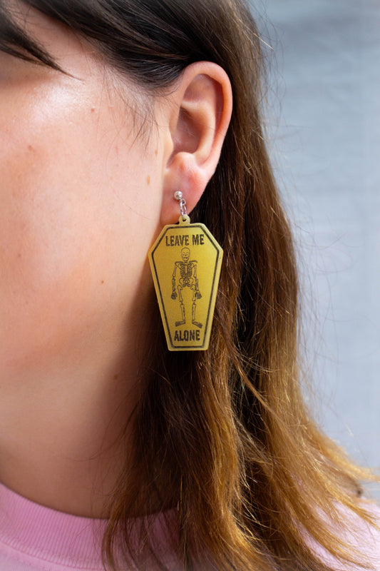 "Dead Inside" Tombstone Earrings