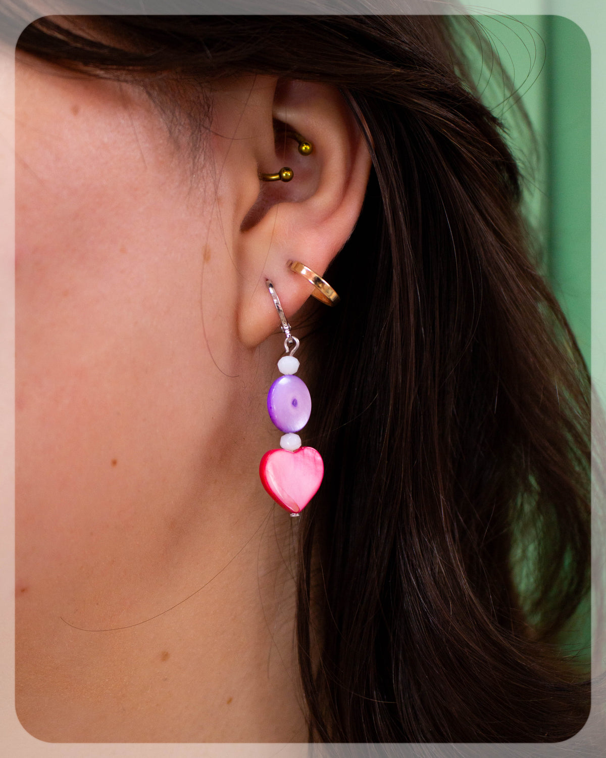 Lilac Sea Glass Earrings