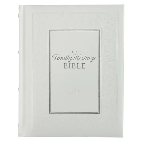 NLT Family Heritage Bible, Large Print Family Devotional Bible for Study, New Living Translation Holy Bible Faux Leather Hardcover, Additional Interac - Leather
