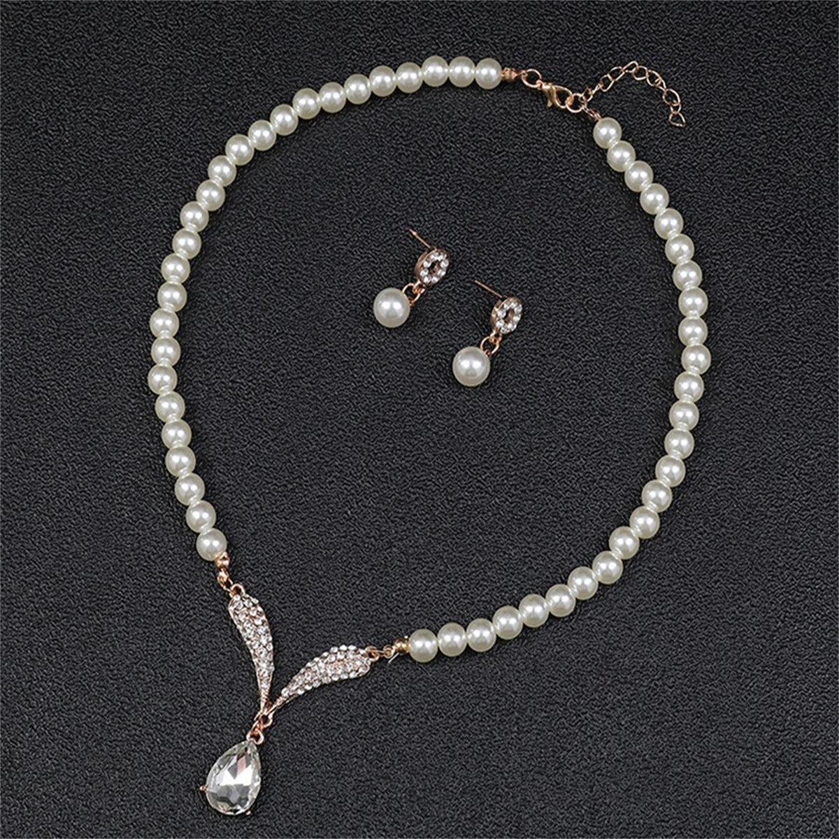 Lady Pearl Jewelry Sets Necklace Earrings Wedding Jewelry Sets