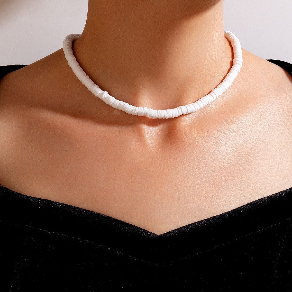 Small Colorful Soft Clay Necklace