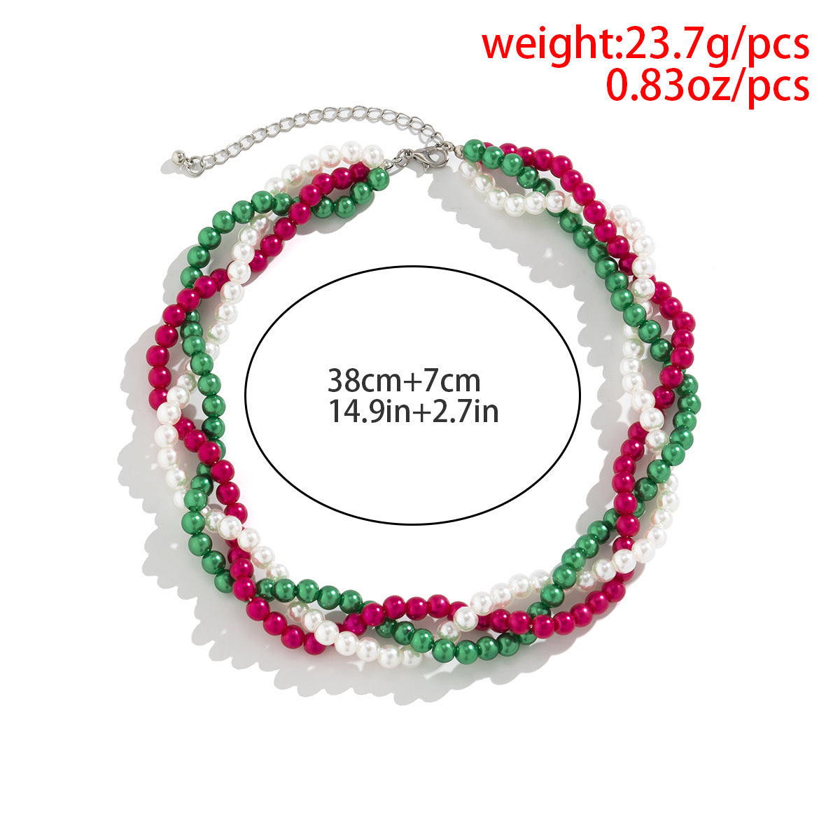Christmas Women Long Fashion Pearl Beaded Necklaces