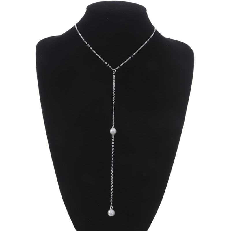 Pearl Pendant Chain Necklace