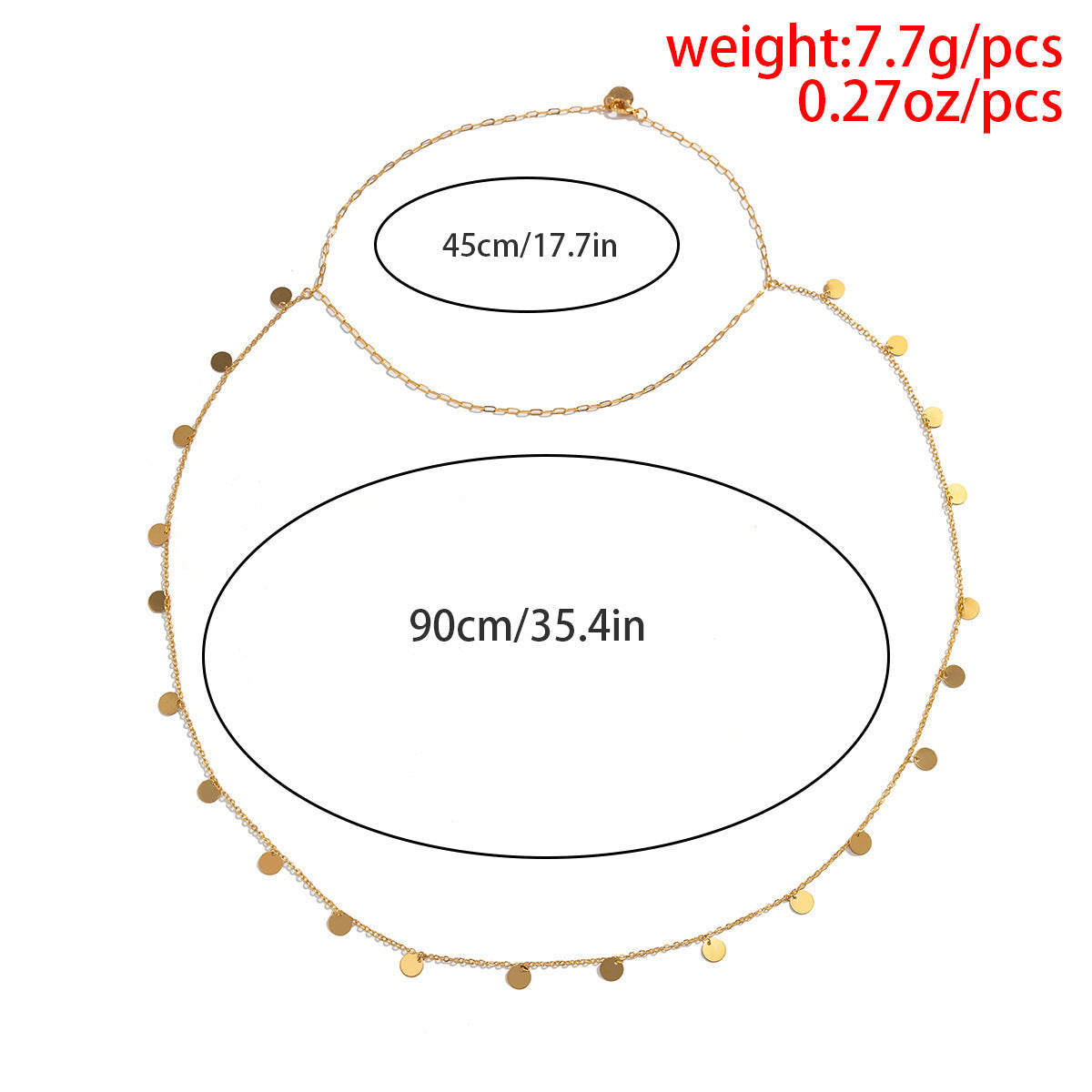 Bridal Jewelry Small Disc Tassel Body Chain Necklace Sexy Beach
