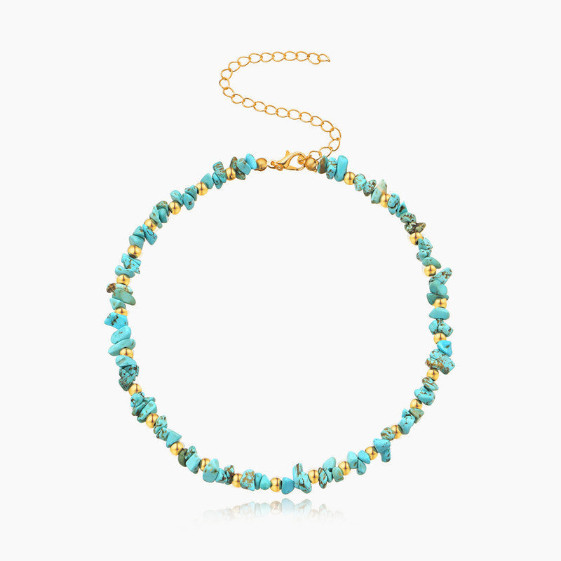 Irregular Natural Stone Beaded Necklace