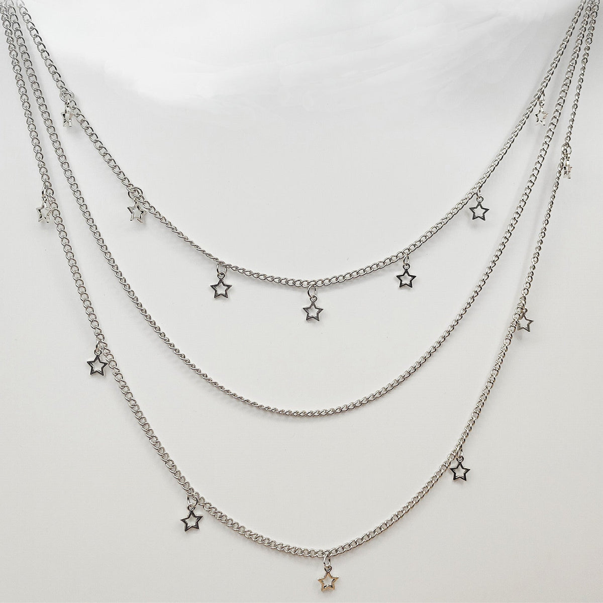 Vintage Metal Key Pendant Multi-layer Star Waist Chain