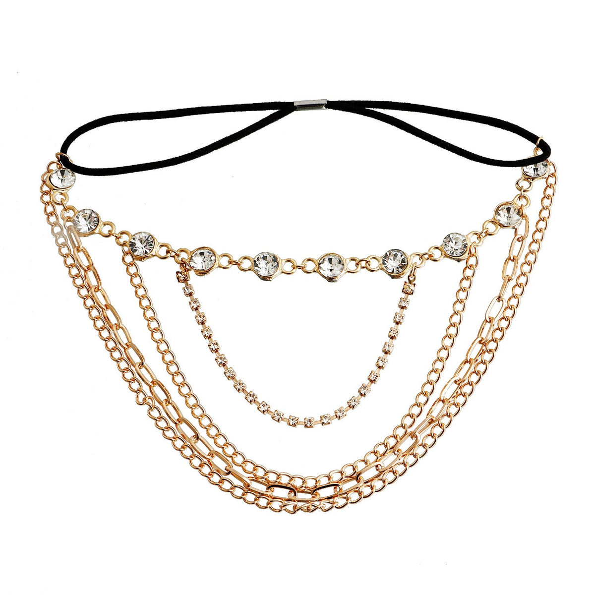 layer Rhinestone Leg Chain
