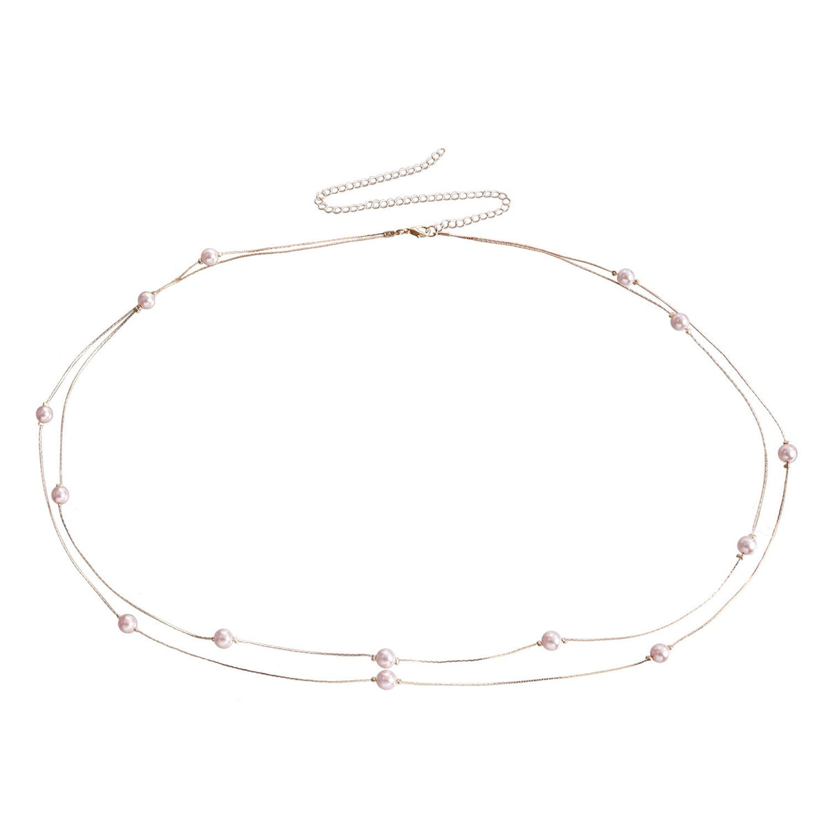 Imitation Pearl Chain Metal Waist Chain Beaded Belly Chains