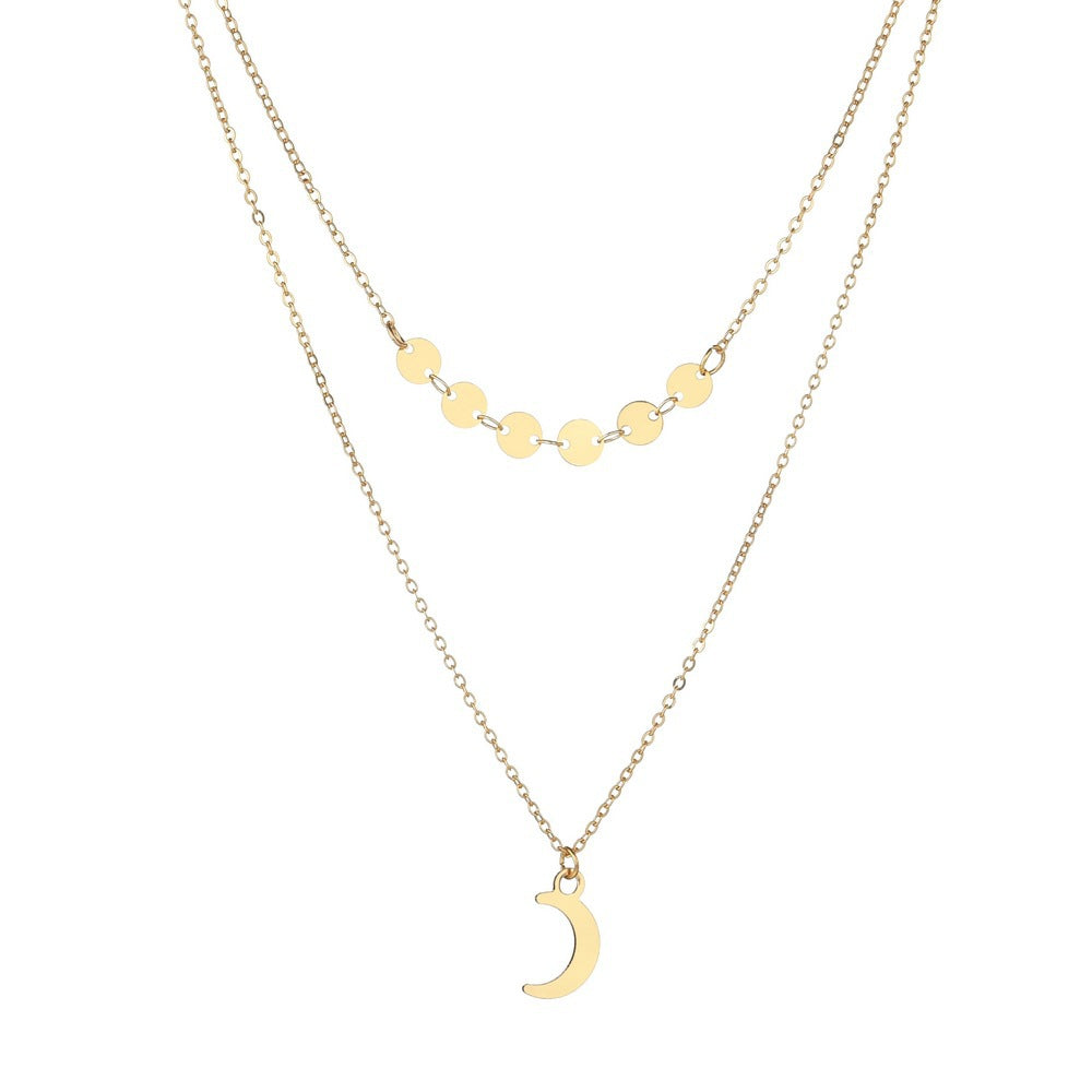 Crescent Moon Stars Necklaces for Women