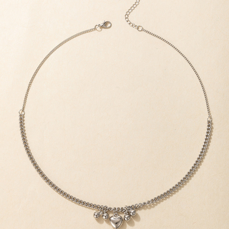 Hip Hop Metal Love Heart Necklace