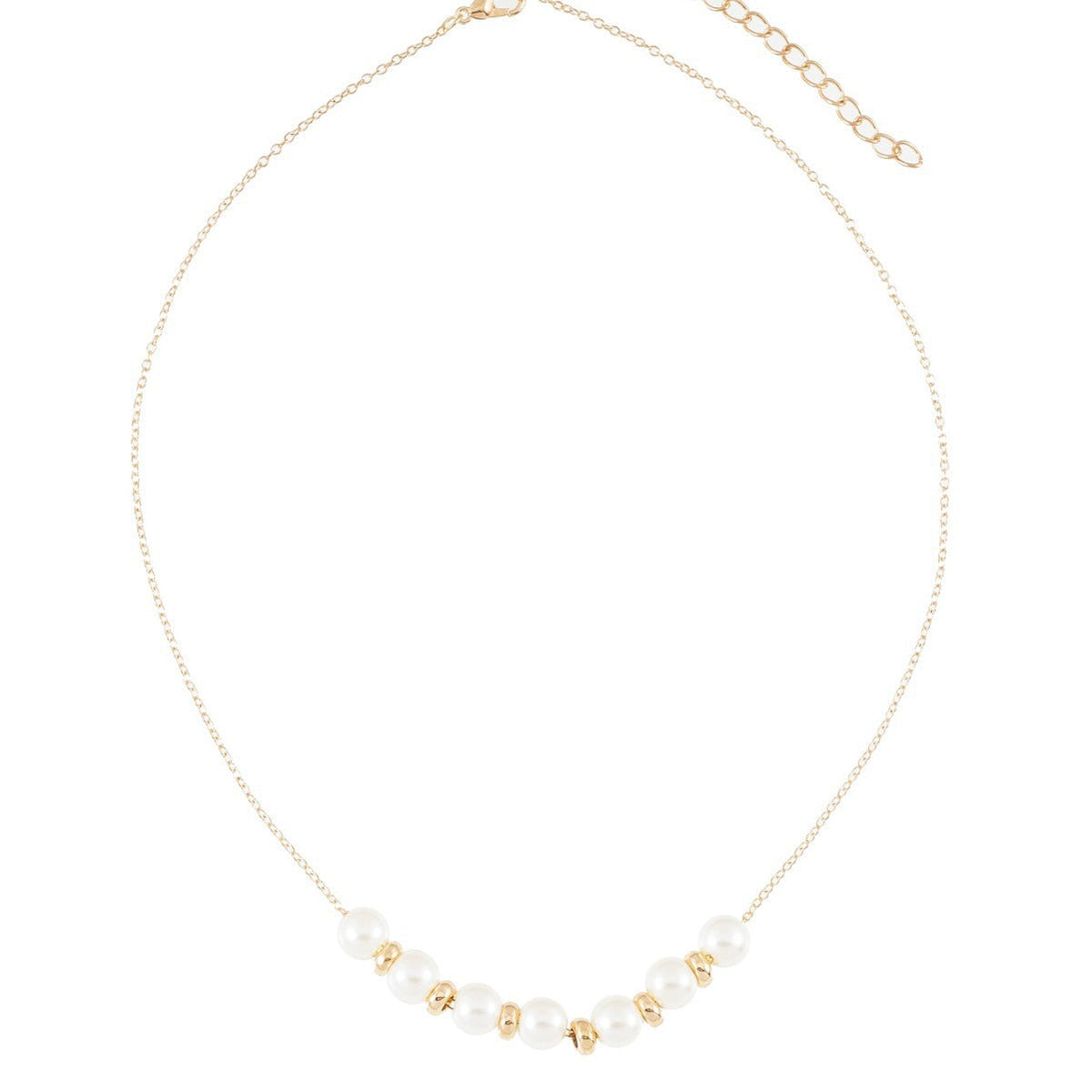 Thin Chain Pearl Necklace