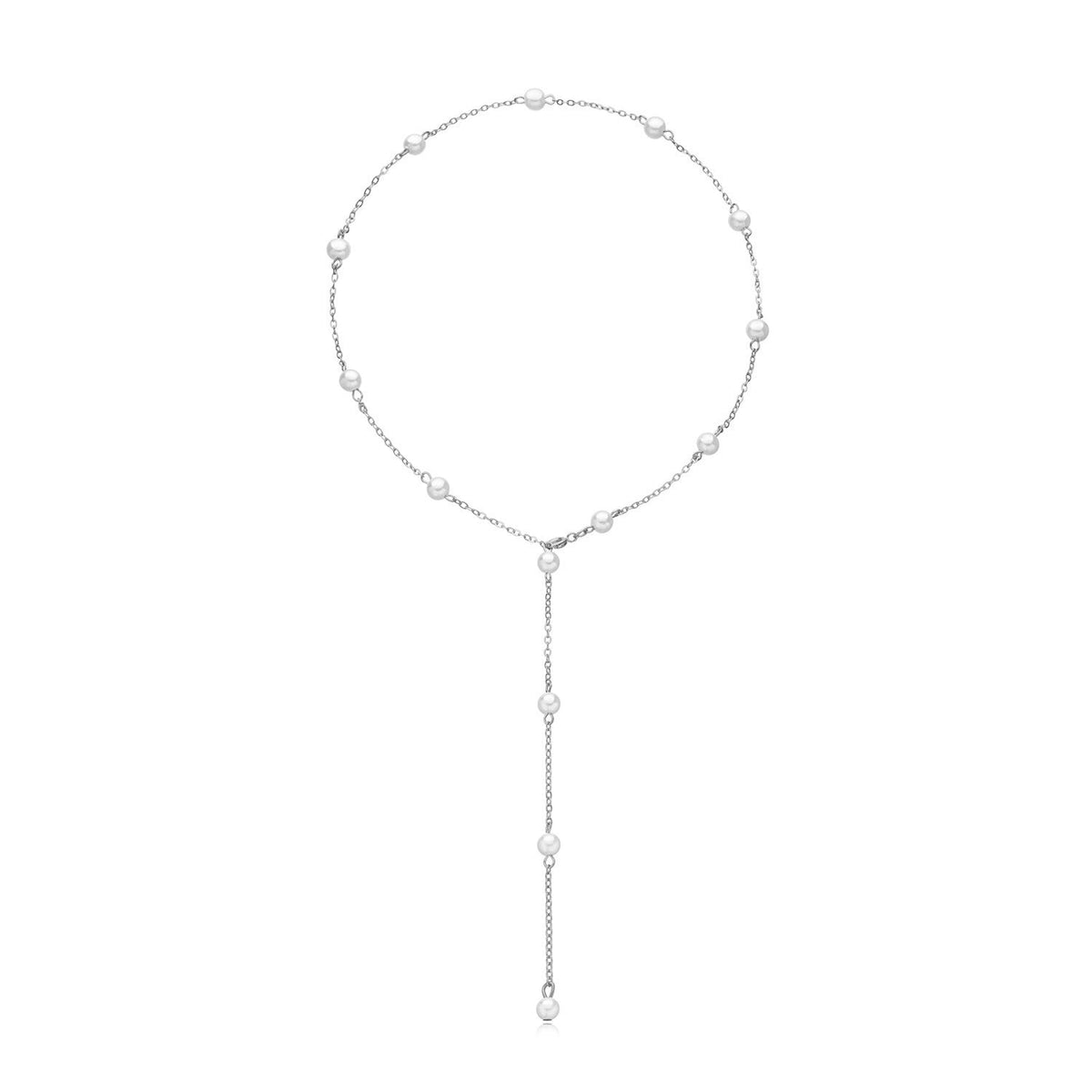Pearl Chain Tassel Necklace