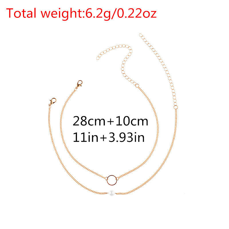Chain Circle Pendant Necklace