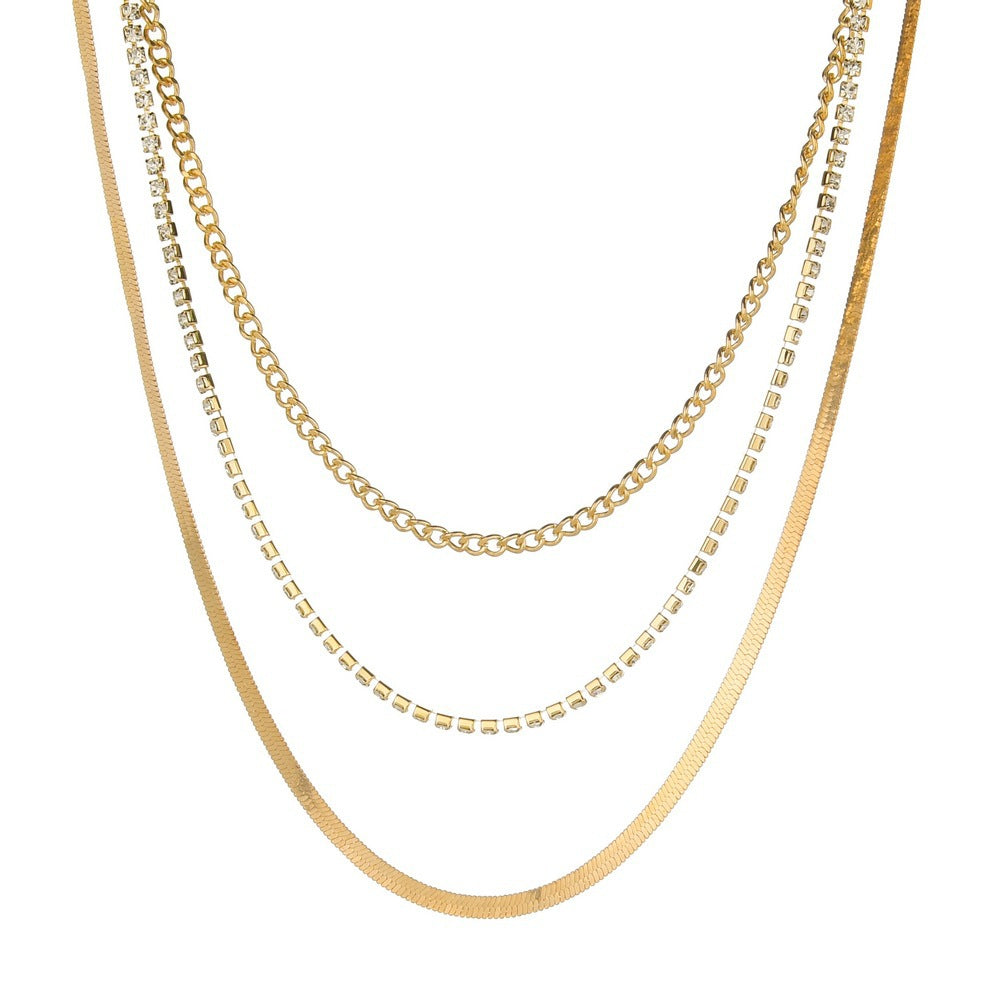 Multi-layer Layers Women Snake Chain Necklace