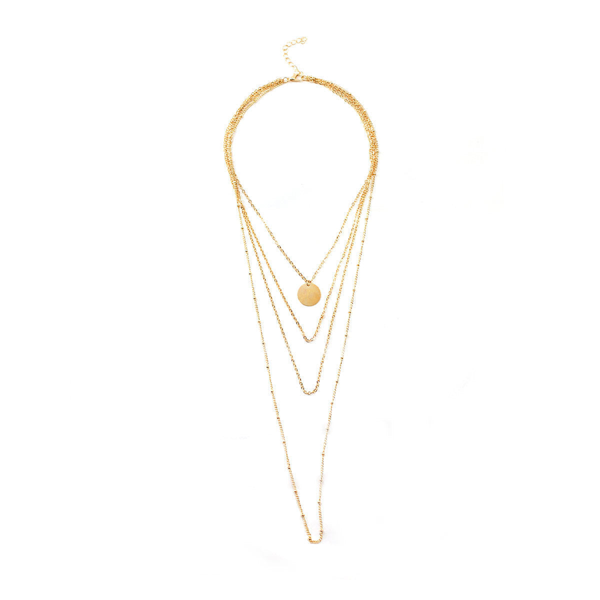 Link Chain Multi Layer Tassel Girls Pendant Necklace