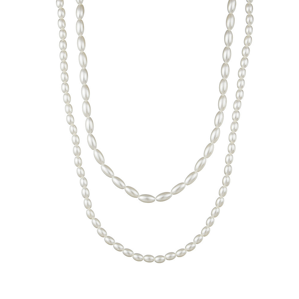 Women Layer Pearl Chain Necklace