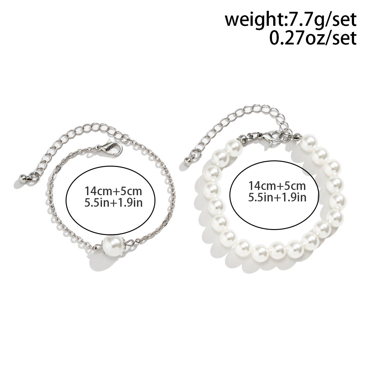 Round White Pearls Bracelet
