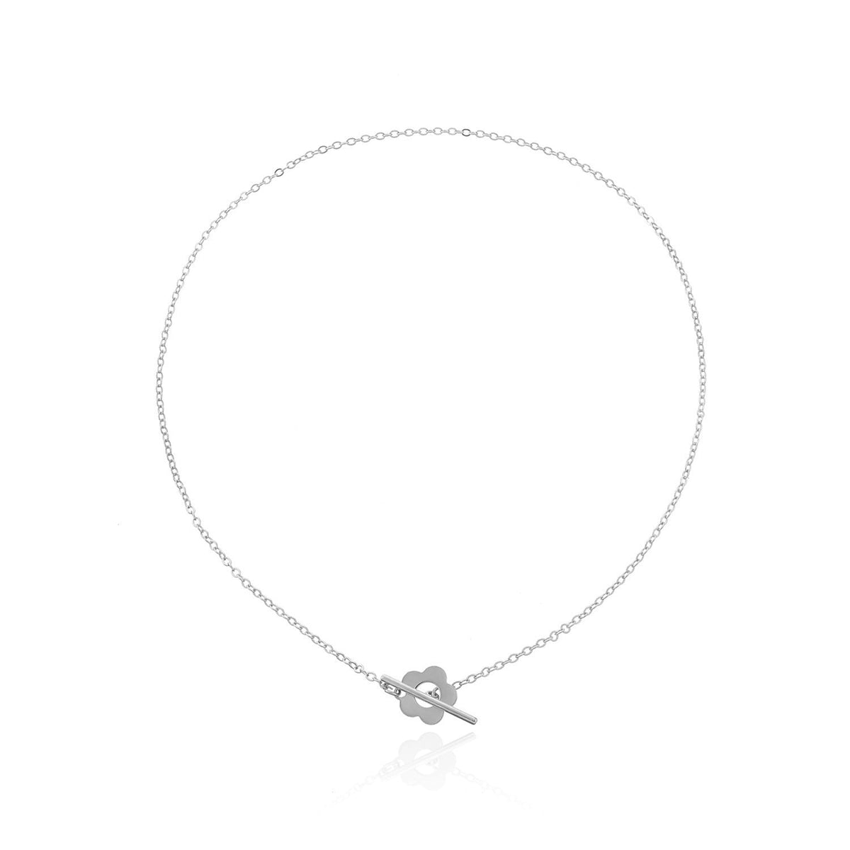 Chain Necklace Women Flower Lock Collar