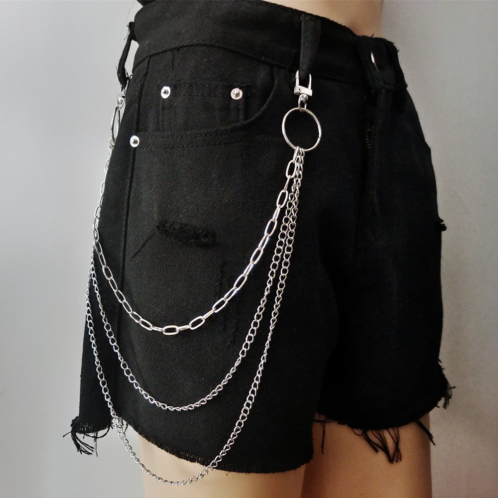 Punk Metal Jeans Pants Chain Pendant Waist Belt Chain