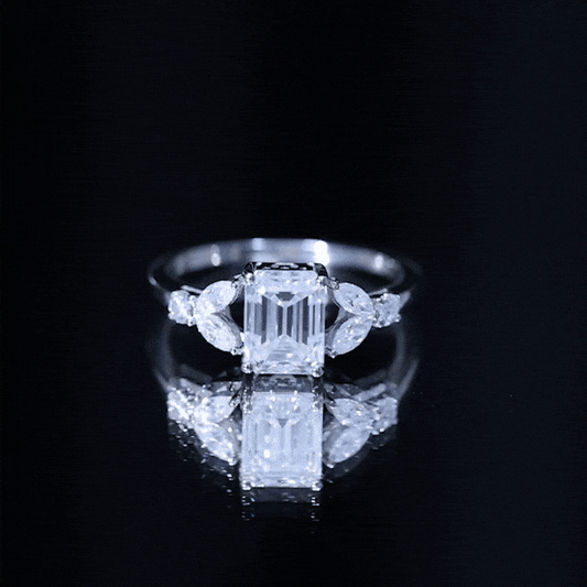 Womens Diamond Engagement Ring with Split Shank