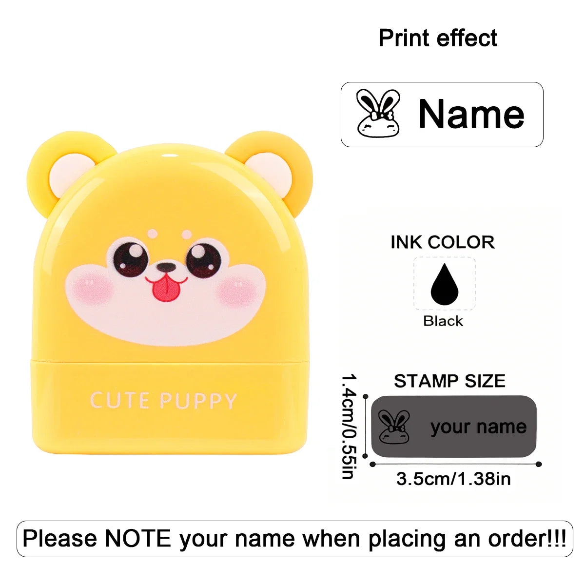 Personalized Animal Name Stamp | Custom Waterproof Clothing Label for Kids