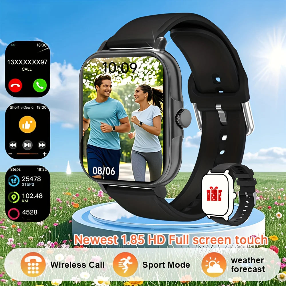KESHUYOU H6 Plus Smart Watch | 1.85-Inch Bluetooth Calling Fitness Tracker